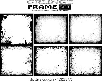 Grunge frame set. vector template