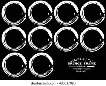 Grunge frame set vector template