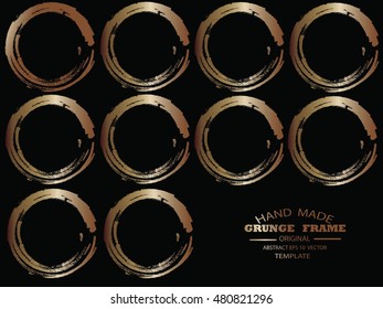 Grunge frame set vector template