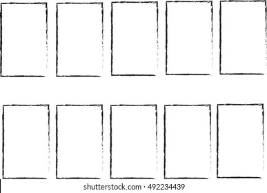 Grunge frame set. vector template