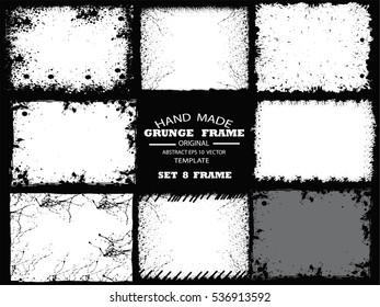 Grunge frame set. vector template