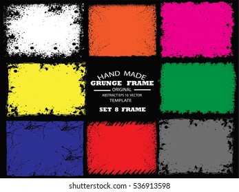 Grunge frame set. vector template