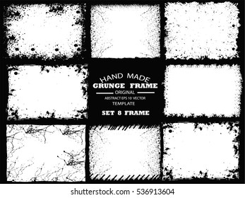 Grunge frame set. vector template