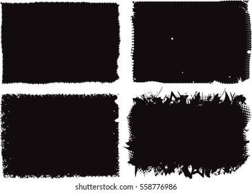 Grunge frame set. vector template