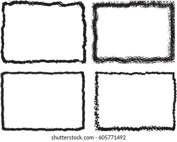 Grunge frame set. vector template