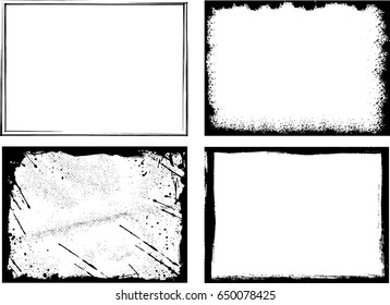 Grunge frame set. vector template 