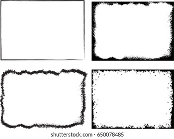 Grunge frame set. vector template 