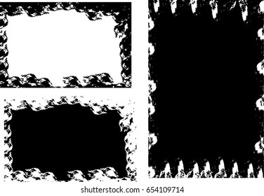 Grunge frame set. vector template  
