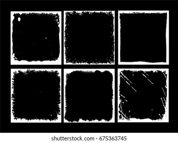 Grunge frame set. vector template