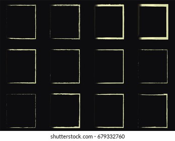 Grunge frame set. vector template