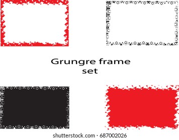 Grunge frame set. vector template  
