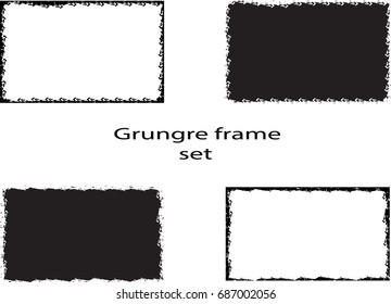 Grunge frame set. vector template   
