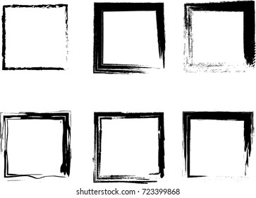 Grunge frame set. vector template