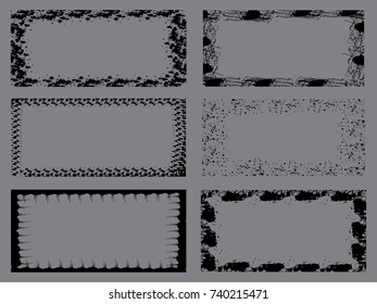 Grunge frame set. vector template
