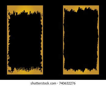 Grunge frame set. vector template 
