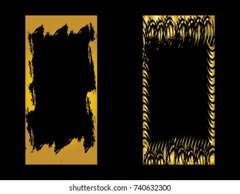 Grunge frame set. vector template 
