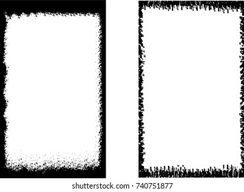 Grunge frame set. vector template
