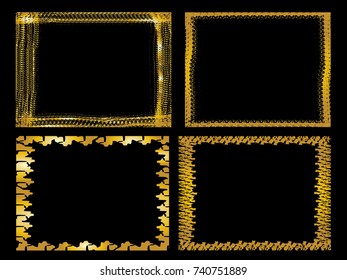 Grunge frame set. vector template
