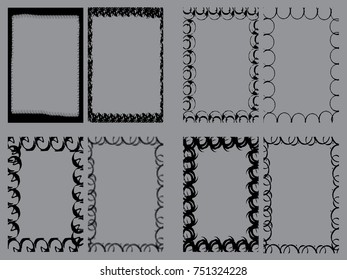 Grunge frame set. vector template 
