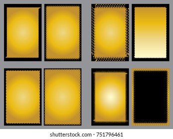 Grunge frame set. vector template
