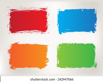 Grunge frame set.Color grunge background.Vector design template