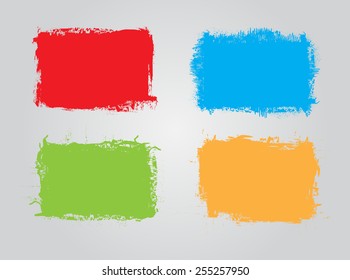 Grunge frame set.Color grunge background.Vector design template