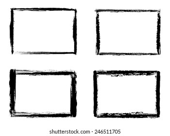 Grunge frame set.Distress frames.Vector template.