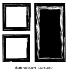 Grunge frame set.Grunge backgrounds.