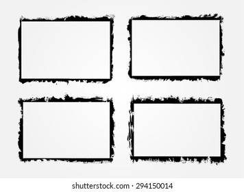 Grunge Frame Setgrunge Backgroundsabstract Vector Template Stock Vector ...