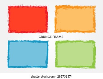 Grunge frame set.Grunge backgrounds.Abstract vector template. 