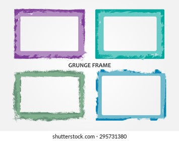 Grunge-Rahmen-Set.Grunge-Hintergründe.Abstrakte Vektorvorlage. 