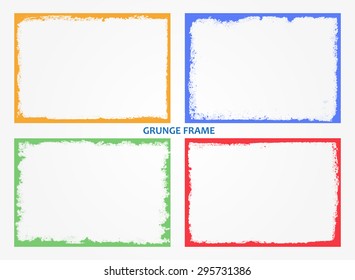 Grunge frame set.Grunge backgrounds.Abstract vector template. 