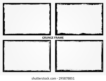 Grunge frame set.Grunge backgrounds.Abstract vector template. 