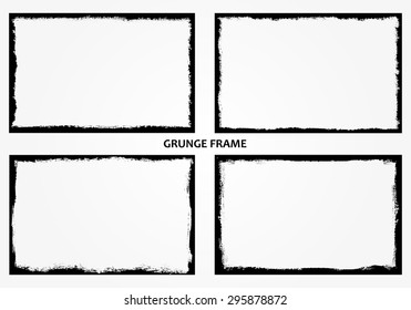 Grunge frame set.Grunge backgrounds.Abstract vector template. 