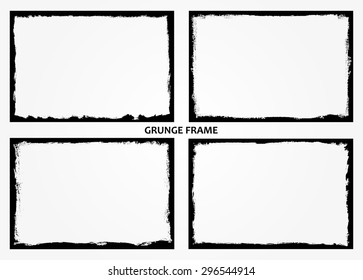Grunge frame set.Grunge backgrounds.Abstract vector template. 
