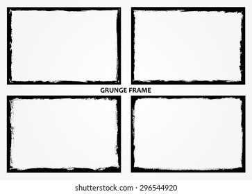 Grunge frame set.Grunge backgrounds.Abstract vector template. 