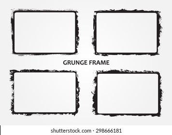 Grunge frame set.Grunge backgrounds.Abstract vector template. 