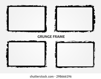 Grunge frame set.Grunge backgrounds.Abstract vector template. 