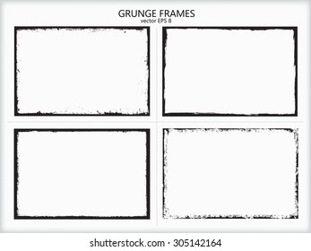 Grunge frame set.Grunge backgrounds.Abstract modelo vetorial.