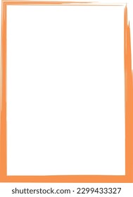 Icono de forma de marco grueso, elemento doodle de borde vintage decorativo de rectángulo vertical para diseño de pancarta simple en ilustración vectorial