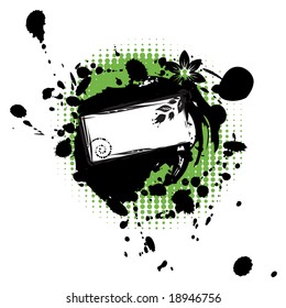 Grunge frame silhouette for your design