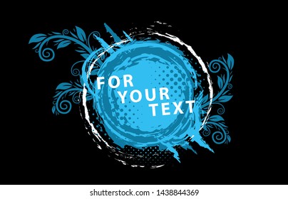 Grunge frame with space for text. Grunge background. Paint splash. Vector abstract background with ink brush strokes and geometrical shapes. Vector colorful paint splashes. 