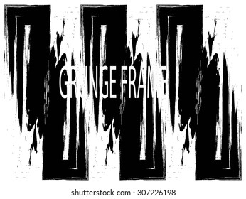 Grunge frame square texture. vector template