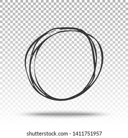 Grunge Frame for Text, Scratch Hand Drawn Vector Element for Design. Empty Ink Border.