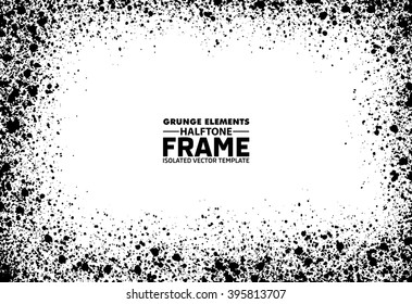 Grunge frame texture - Abstract design template. Isolated stock vector illustration