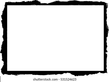 Grunge frame texture - Abstract design template. Isolated stock vector illustration