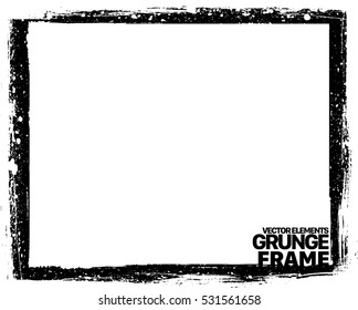 Grunge frame texture - Abstract design template. Isolated stock vector illustration