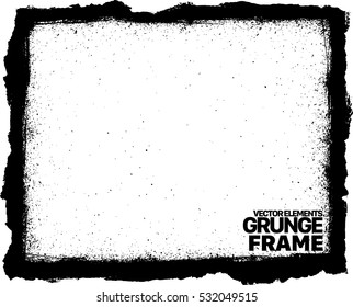 Grunge frame texture - Abstract design template. Isolated stock vector illustration