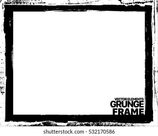 Grunge frame texture - Abstract design template. Isolated stock vector illustration