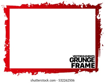 Grunge frame texture - Abstract design template. Isolated stock vector illustration